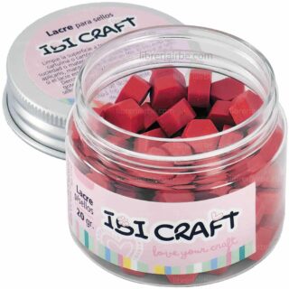 Lacre para Sellos, Perlas de Cera IBI CRAFT - Bote con 20 g - Rojo