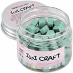 Lacre para Sellos, Perlas de Cera IBI CRAFT - Bote con 20 g - Verde Claro