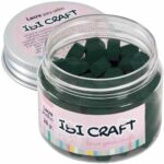 Lacre para Sellos, Perlas de Cera IBI CRAFT - Bote con 20 g - Verde Oscuro