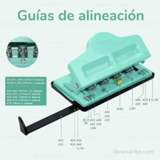 Perforadora Metalica de 4 Orificios para Sistema de Discos Encuadernacion Inteligente Info Librería IRBE Cochabamba Bolivia