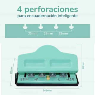 Perforadora Metalica de 4 Orificios para Sistema de Discos Encuadernacion Inteligente Tamano Librería IRBE Cochabamba Bolivia