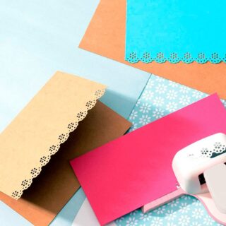 Perforadora de Borde Continuo para Papel IBI CRAFT - Flowers Ejemplo