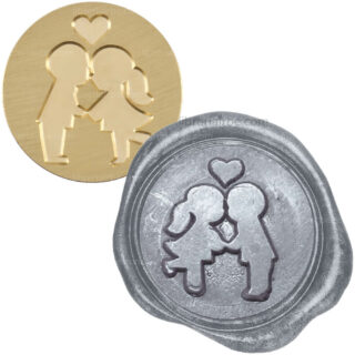 Cabezal de Cobre para Sellos con Lacre / Estampado en Cera IBI CRAFT - Kiss (Beso)
