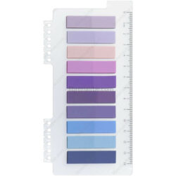 Separadores, Banderitas Adhesivas de Plástico Semitransparente, Set de 200 Piezas – Barras Pastel