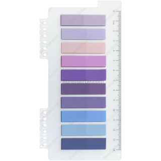 Separadores, Banderitas Adhesivas de Plástico Semitransparente, Set de 200 Piezas – Barras Pastel