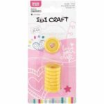 Set de 8 Anillos - Discos de 24 mm para Cuaderno Inteligente IBI CRAFT - Corazón - Amarillo