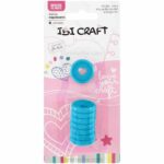 Set de 8 Anillos - Discos de 24 mm para Cuaderno Inteligente IBI CRAFT - Corazón - Celeste Pastel