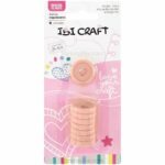 Set de 8 Anillos - Discos de 24 mm para Cuaderno Inteligente IBI CRAFT - Corazón - Durazno