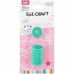 Set de 8 Anillos - Discos de 24 mm para Cuaderno Inteligente IBI CRAFT - Corazón - Verde Pastel