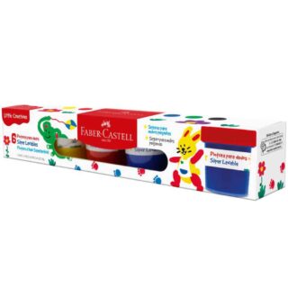Set 6 Pinturas para Dedo Super Lavables Faber-Castell Little Creatives