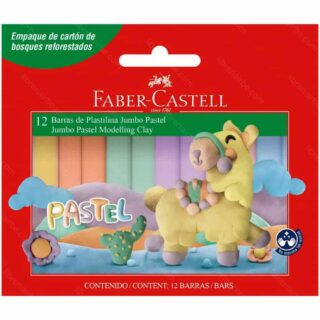 Set de 12 Barras de Plastilina Faber-Castell Jumbo Pastel