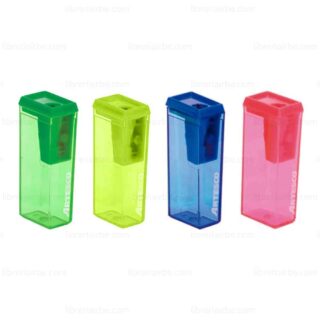 Tajador de 1 Orificio con Deposito Artesco M 557 Colores Librería IRBE Cochabamba Bolivia