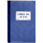 Libro de Actas, Foliado, Tamaño Oficio, Empastado, con 100 Hojas