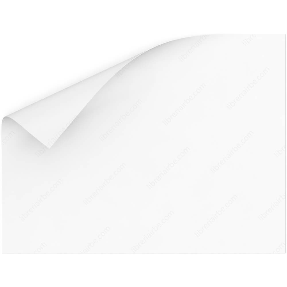 Pliego de Papel Lustre, Lustroso, 50 x 70 cm - Blanco