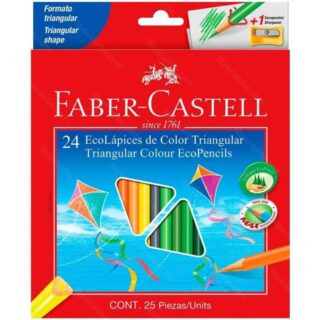 Set 24 EcoLápices Triangulares de Colores Faber-Castell