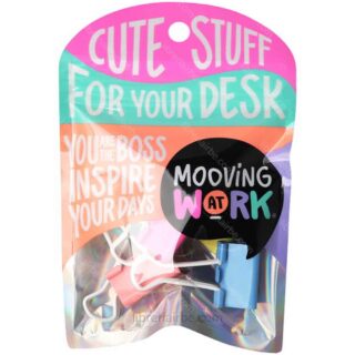 Broches Sujetapapeles, Binder Clips, Mooving at Work Mania, 25 mm, Set de 6 Piezas