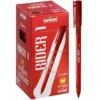 Bolígrafo Punta Fina de 0.7 mm, Orion Rider 1, Caja de 50 Piezas, Rojo