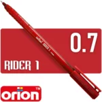 Bolígrafo Punta Fina de 0.7 mm, Orion Rider 1, Rojo
