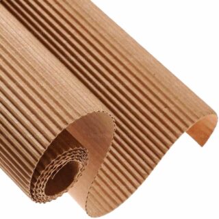 Cartón Corrugado, Pliego de 50 x 70 cm - Marrón Natural