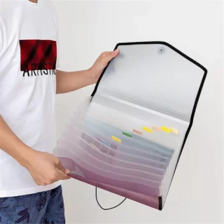 Folder Acordeón, Portafolio de Expansión, con Botón, 13 Divisiones, DL, Tamaño Oficio - Imagen 2