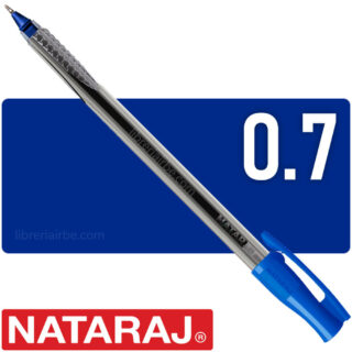 Bolígrafo Punta Fina 0.7 mm, NATARAJ 621 - Azul