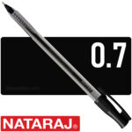 Bolígrafo Punta Fina 0.7 mm, NATARAJ 621 - Negro