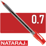 Bolígrafo Punta Fina 0.7 mm, NATARAJ 621 - Rojo