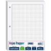 Hojas Trapper IRBE, Tamaño Carta, Paquete de 100, con 3 Perforaciones, 75 g-m², Cuadriculadas, 4 mm