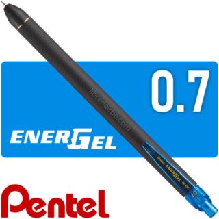 Bolígrafo Gel Retráctil Pentel EnerGel 0.7 mm BL437 - Azul Celeste