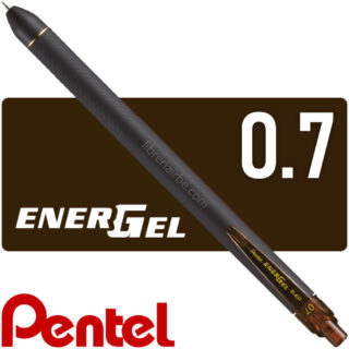 Bolígrafo Gel Retráctil Pentel EnerGel 0.7 mm BL437 - Café