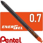 Bolígrafo Gel Retráctil Pentel EnerGel 0.7 mm BL437 - Naranja