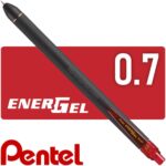 Bolígrafo Gel Retráctil Pentel EnerGel 0.7 mm BL437 - Rojo