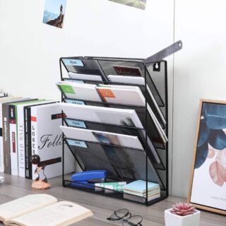 Organizador Vertical de 5 Niveles de Malla de Metal para Escritorio Oficina TALBOT – Apoyado Librería IRBE Cochabamba Bolivia