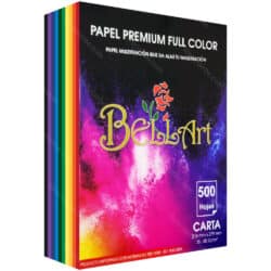 Papel Bond de Colores, Tamaño Carta, 75 - 80 g-m². Bellart, Paquete de 500 Hojas