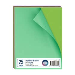 Papel Bond de Colores, Tamaño Carta, 75 g-m², Paquete de 25 Hojas