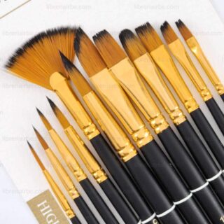 Pinceles para Pintar con Acuarelas, Óleos y Acrílicos, Puntas