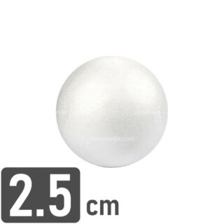 Esfera de Plastoformo, para Manualidades, Nº 2.5, Diámetro 2.5 cm