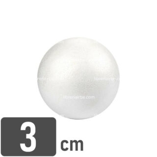 Esfera de Plastoformo, para Manualidades, Nº 3, Diámetro 3 cm