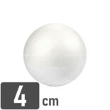 Esfera de Plastoformo, para Manualidades, Nº 4, Diámetro 4 cm