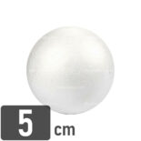 Esfera de Plastoformo, para Manualidades, Nº 5, Diámetro 5 cm