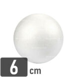 Esfera de Plastoformo, para Manualidades, Nº 6, Diámetro 6 cm