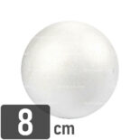 Esfera de Plastoformo, para Manualidades, Nº 8, Diámetro 8 cm