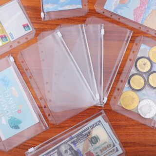 Fundas Transparentes PVC con Zipper para Carpetas de Tamano A6 con 6 Orificios Paquete de 6 Ejemplo Librería IRBE Cochabamba Bolivia
