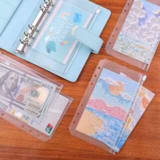 Fundas Transparentes PVC con Zipper para Carpetas de Tamano A6 con 6 Orificios Paquete de 6 Vista Librería IRBE Cochabamba Bolivia