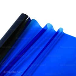 Papel Celofán Transparente Colores, Pliego 70 x 110 cm, para Envolver Regalos, Manualidades Azul