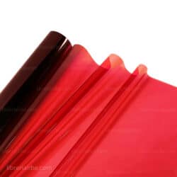 Papel Celofán Transparente Colores, Pliego 70 x 110 cm, para Envolver Regalos, Manualidades Rojo