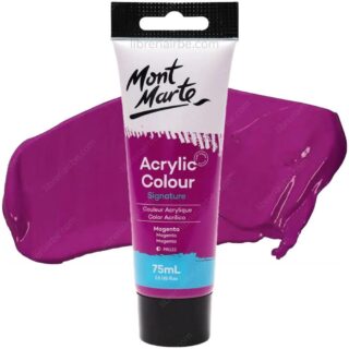Pintura Acrílica Mont Marte Signature, Tubo de 75 ml - Magenta