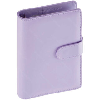 Planificador, Agenda Ahorradora, Carpeta de 6 Anillas, Tamaño A6, con Cierre Magnético - Lila