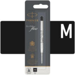 Repuesto de Tinta para Bolígrafos PARKER, QUINKflow, Punta Mediana, Color Negro, Paquete de 1 Pieza