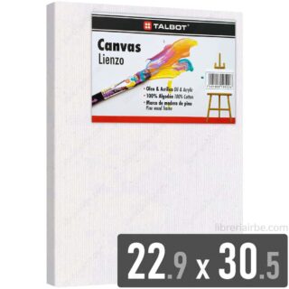 Lienzo para Pintar con Oleos y Acrílicos, en Bastidor, 15 mm de Espesor, TALBOT, Tamaño 20 x 30 cm